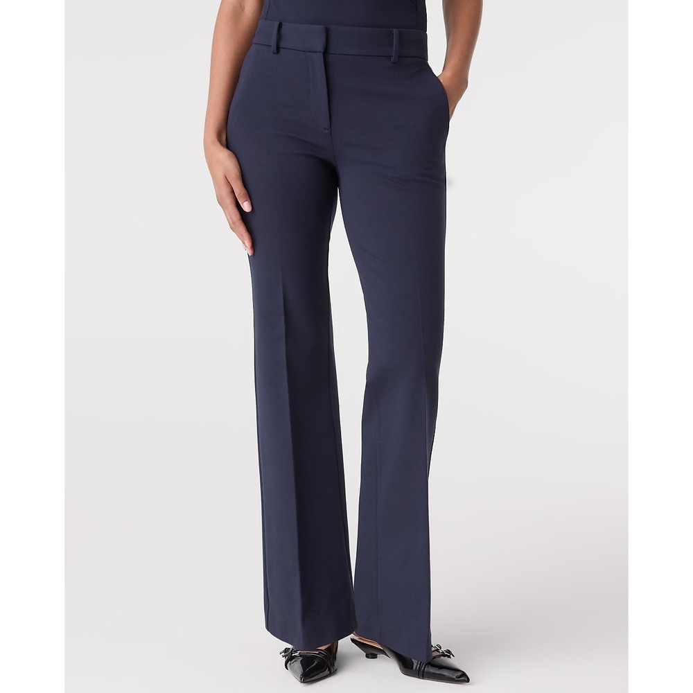 Ann Taylor The Jayne Trouser Navy Blue Mid Rise Dress Pant Work Wear Size 8 NWT